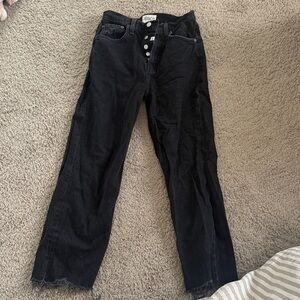Etica Black Straight Leg Jeans